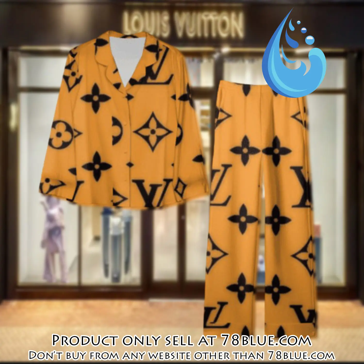 Trending luxury lv satin pajama set pjs1086 78b2017569